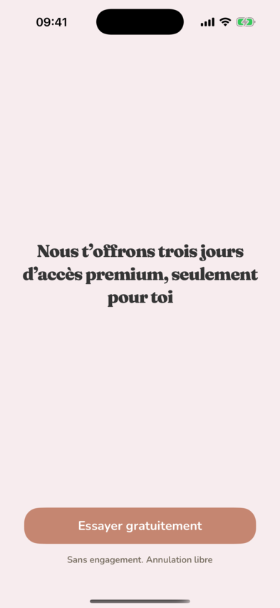 Écran iPhone Pépites avec offre d'essai premium